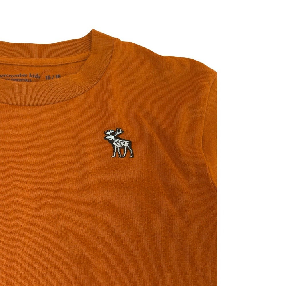 Abercrombie Kids Halloween Orange Long Sleeve Skeleton Moose Size 15/16